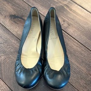 Black leather J. Crew made in Italy ballet flats sz 6